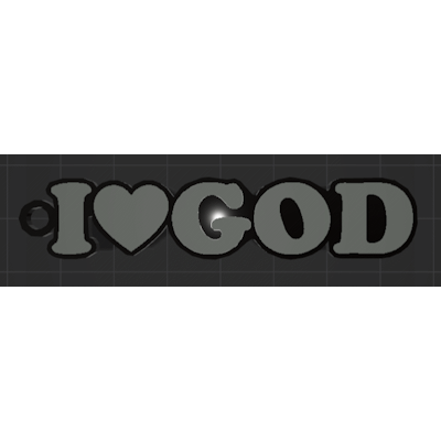 Example keychain that says I love God